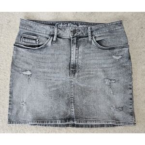 Calvin Klein Jeans Black Stretch Denim Mini Skirt Size 31 (10/12)